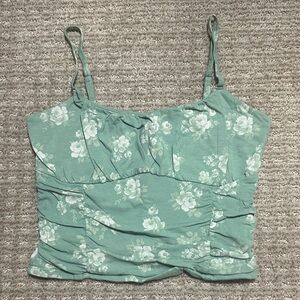 Hollister Green Floral Camisole